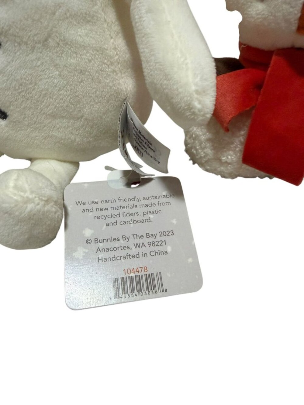 Bunnies By The Bay Marshmallow Snowman Set of 4 Plush Toys With Tags Christmas - Picture 9 of 10